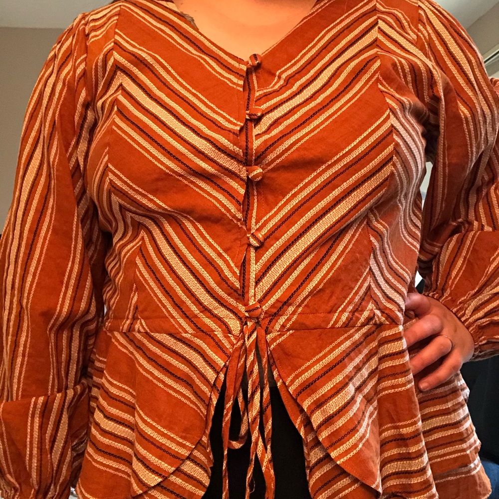 NWOT Boho peplum blouse